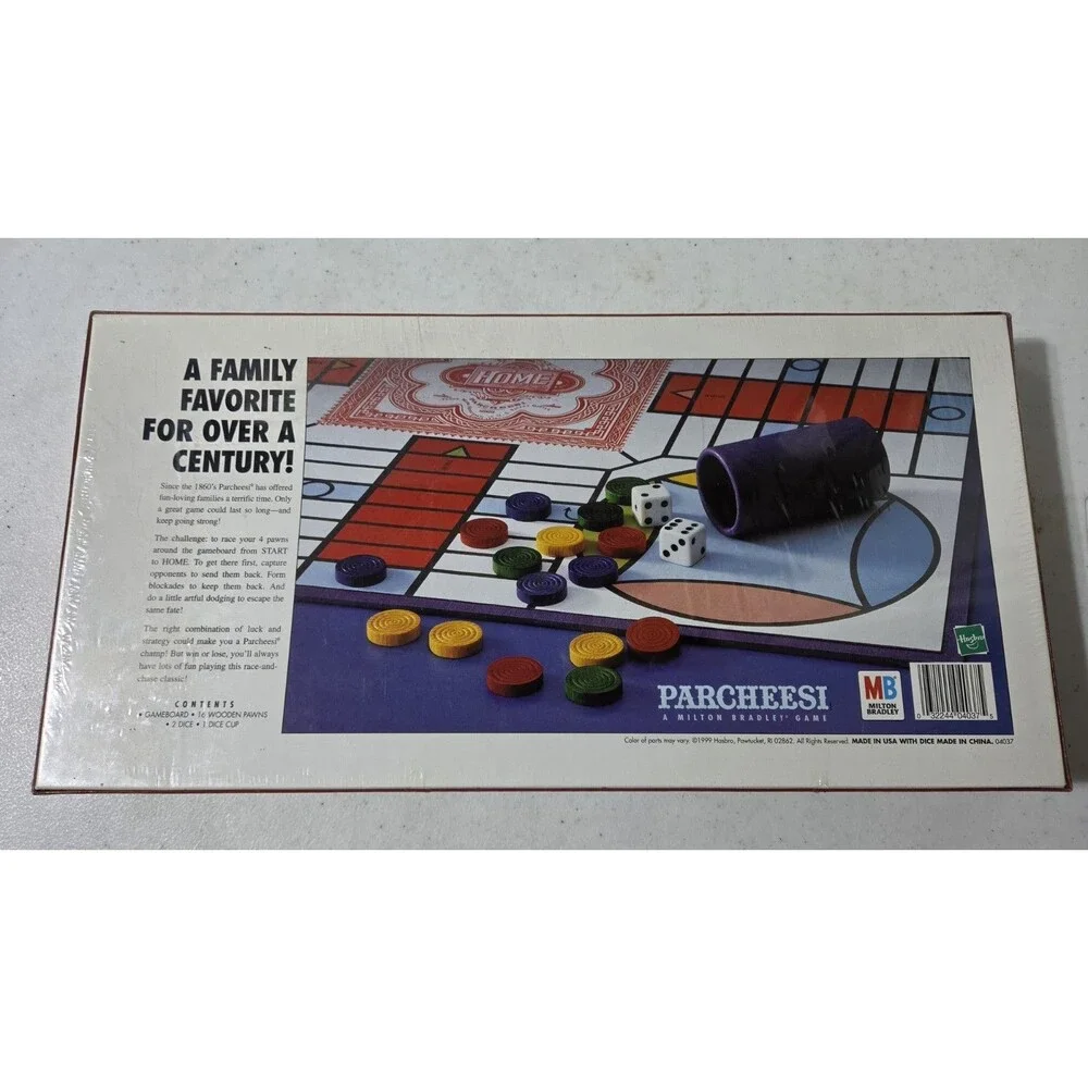 1999 Milton Bradley Parcheesi Board Game 2-4 Players (4037)